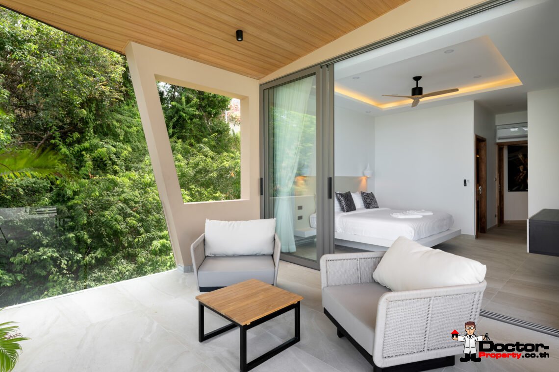 Elegant 4 Bedroom Sea View Pool Villa in Bo Phut, Koh Samui – For Sale