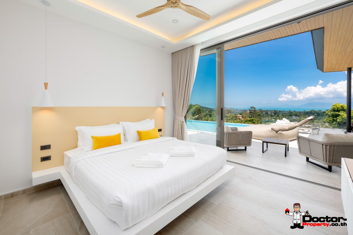 Elegant 4 Bedroom Sea View Pool Villa in Bo Phut, Koh Samui – For Sale