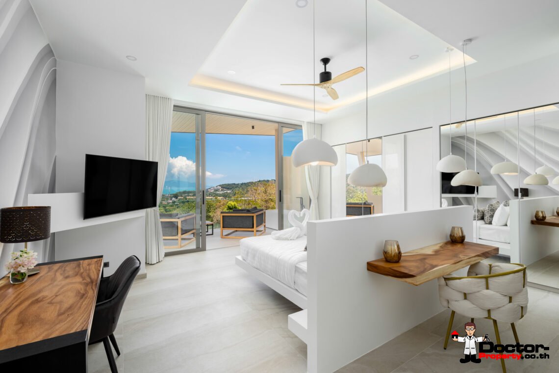 Elegant 4 Bedroom Sea View Pool Villa in Bo Phut, Koh Samui – For Sale