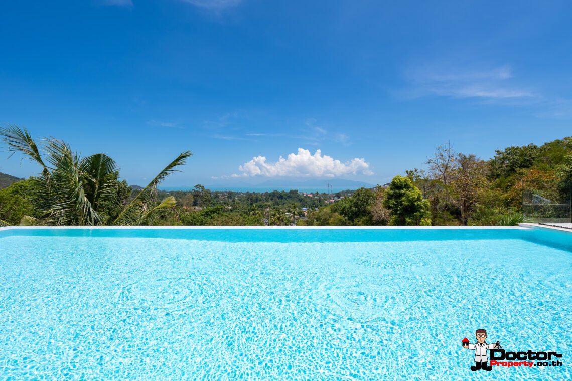 Elegant 4 Bedroom Sea View Pool Villa in Bo Phut, Koh Samui – For Sale
