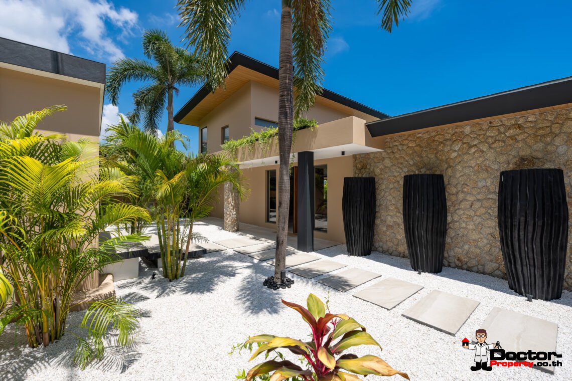 Elegant 4 Bedroom Sea View Pool Villa in Bo Phut, Koh Samui – For Sale