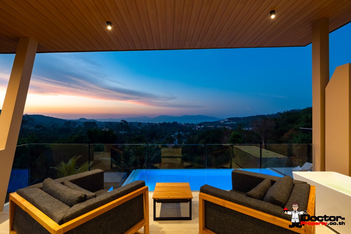Elegant 4 Bedroom Sea View Pool Villa in Bo Phut, Koh Samui – For Sale