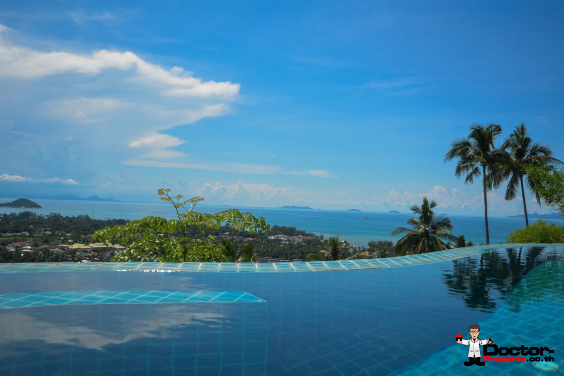 3 Bedroom Pool Villa with Sea View in Nathon, Koh Samui – For Sale