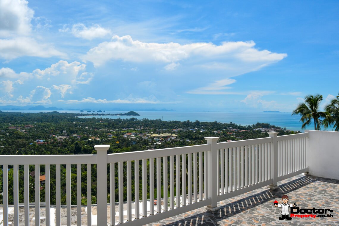 3 Bedroom Pool Villa with Sea View in Nathon, Koh Samui – For Sale