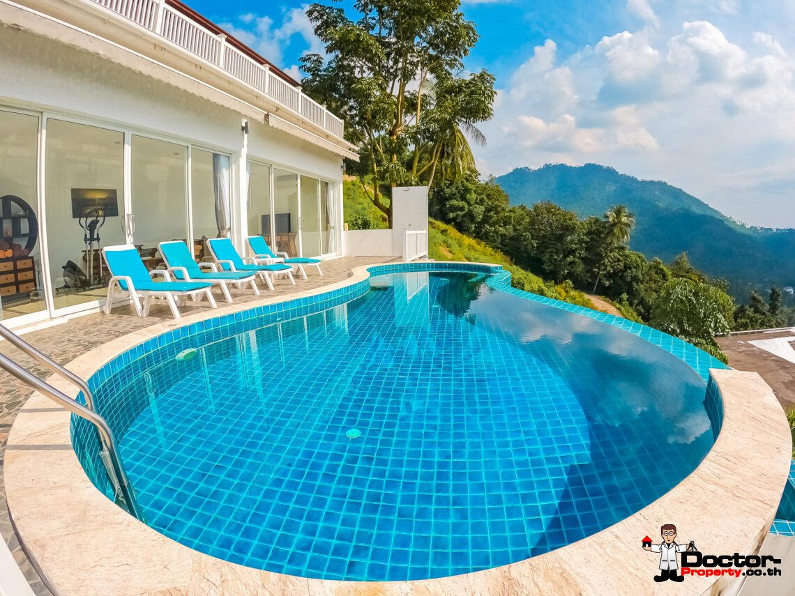 3 Bedroom Pool Villa with Sea View in Nathon, Koh Samui – For Sale