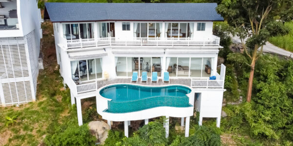3 Bedroom Pool Villa with Sea View in Nathon, Koh Samui – For Sale