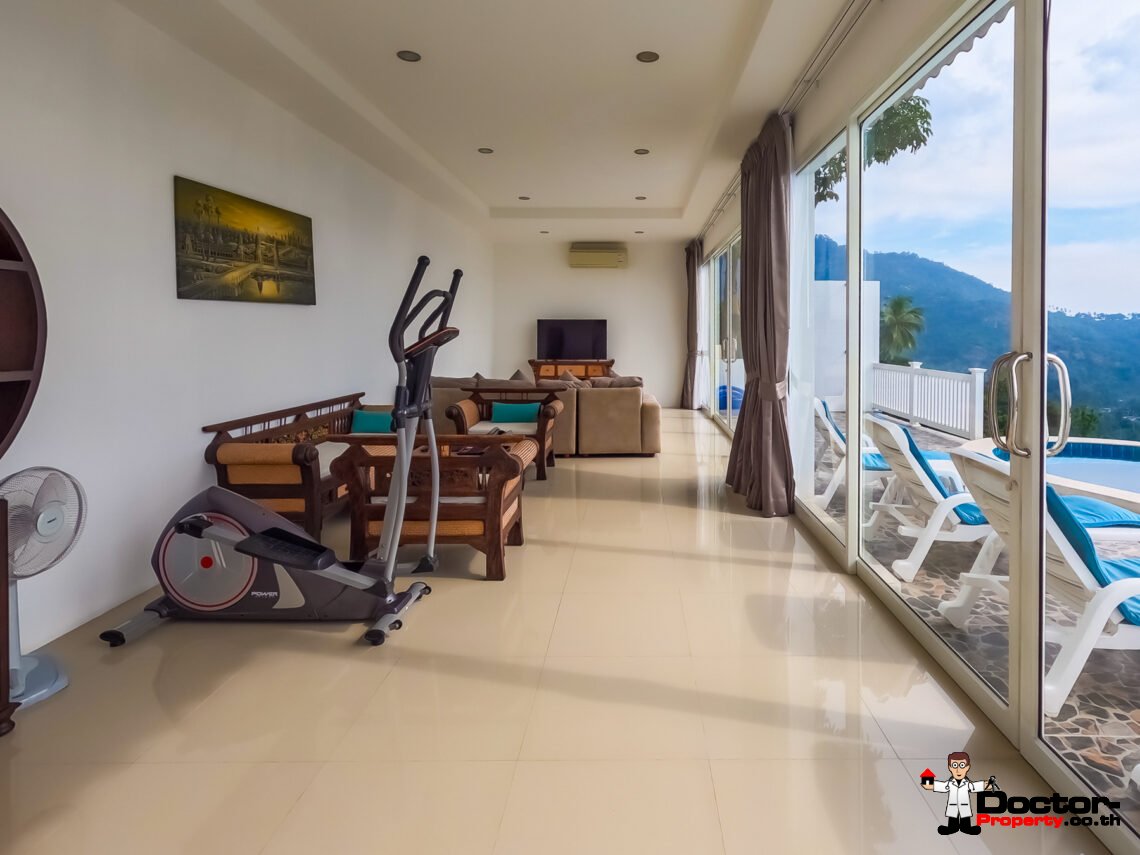 3 Bedroom Pool Villa with Sea View in Nathon, Koh Samui – For Sale