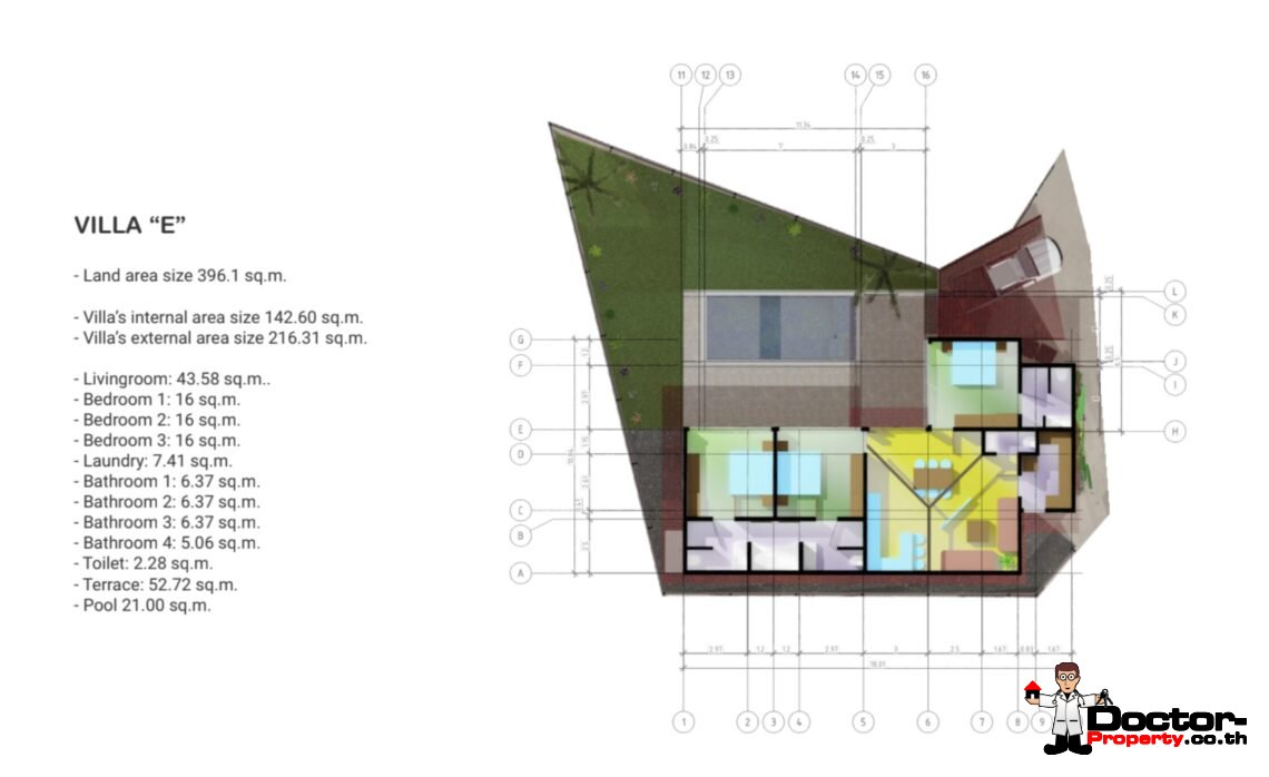 Modern 3 Bedroom Private Pool Villa in Lamai, Koh Samui – For Sale