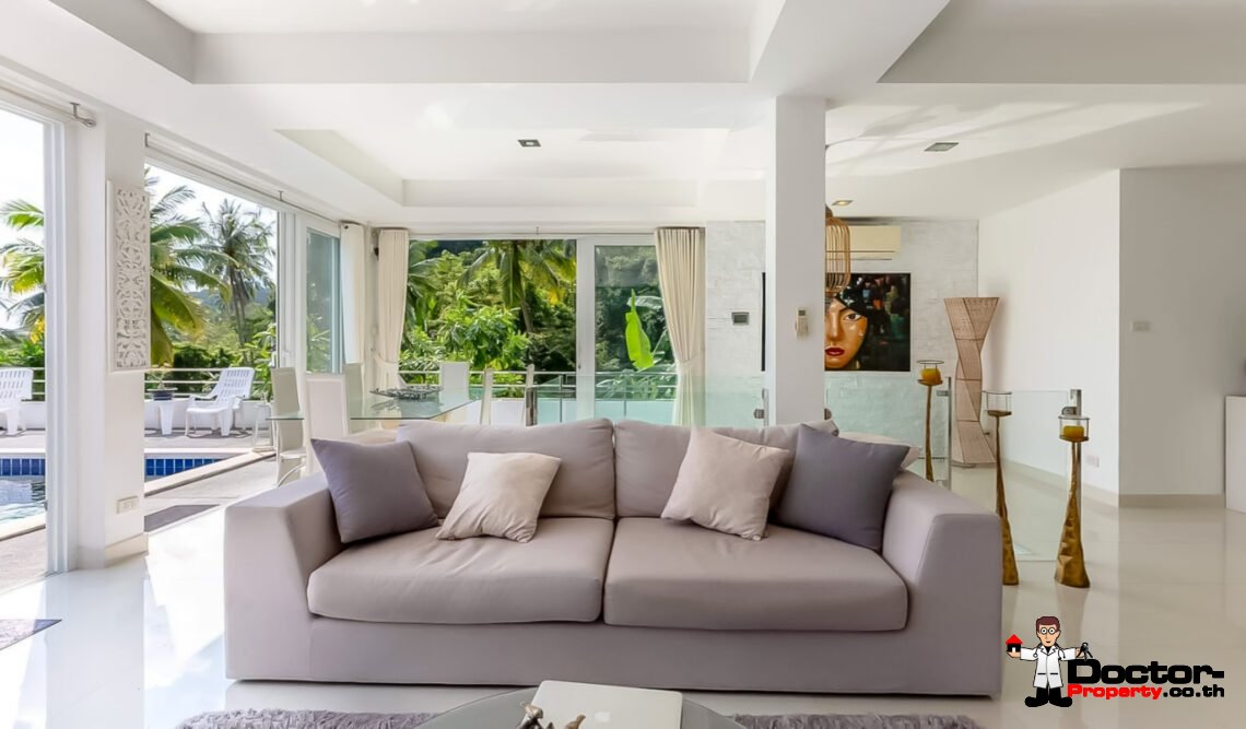 3 Bedroom Private Pool Villa with Sea View in Chaweng, Koh Samui – For Sale