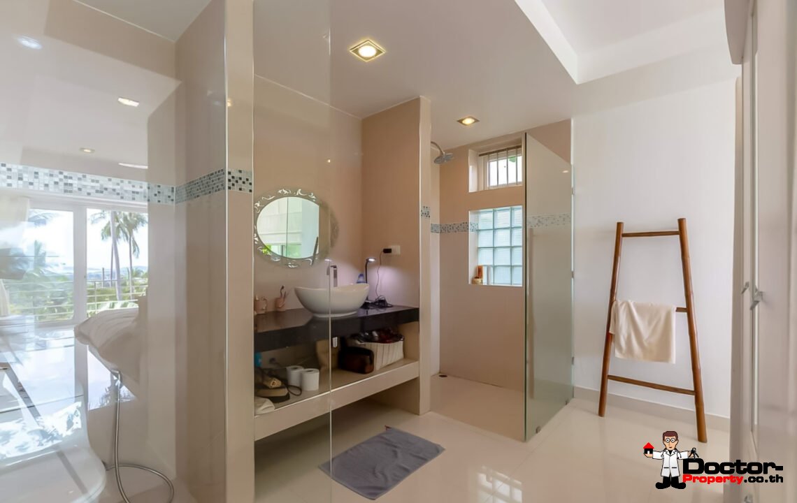 3 Bedroom Private Pool Villa with Sea View in Chaweng, Koh Samui – For Sale
