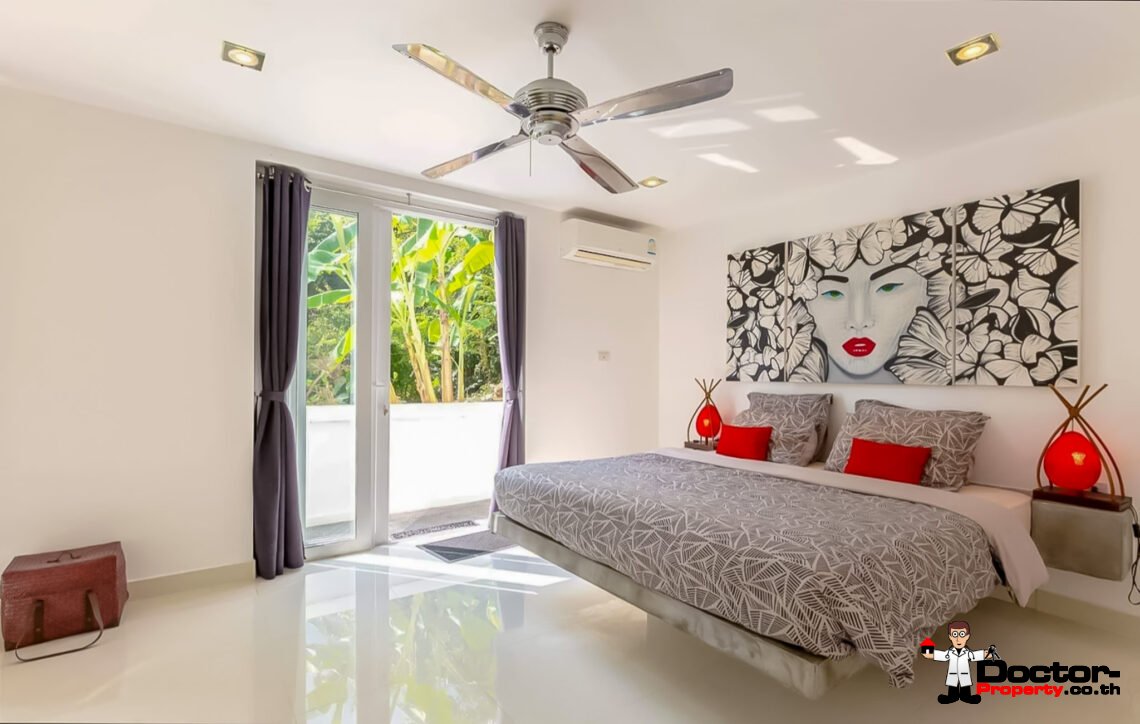 3 Bedroom Private Pool Villa with Sea View in Chaweng, Koh Samui – For Sale