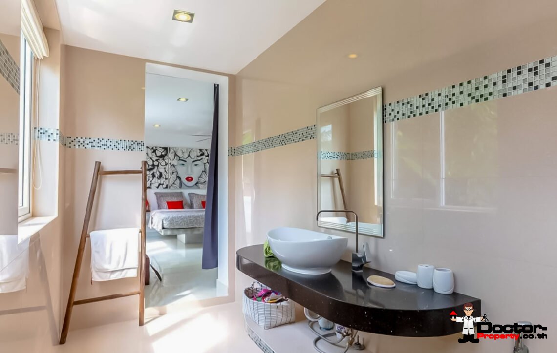 3 Bedroom Private Pool Villa with Sea View in Chaweng, Koh Samui – For Sale