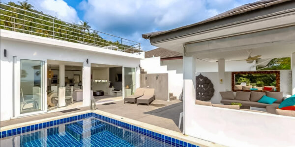 3 Bedroom Private Pool Villa with Sea View in Chaweng, Koh Samui – For Sale