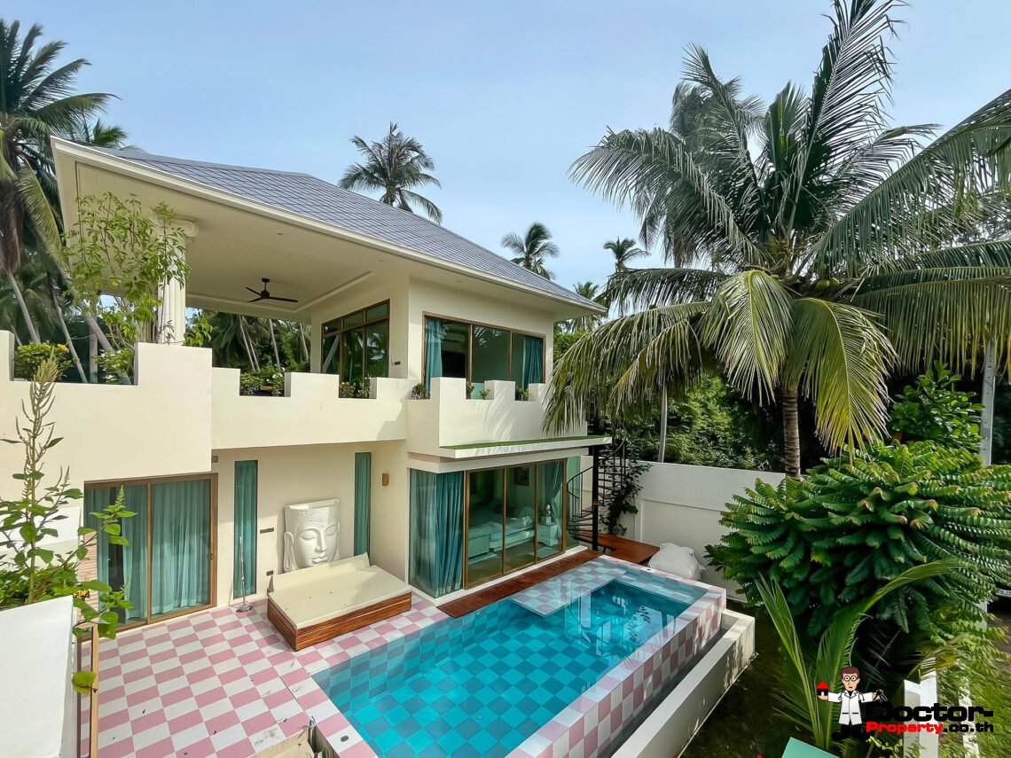 New 3 Bedroom Private Pool Villa Near Beach in Laem Sor, Koh Samui – For Sale
