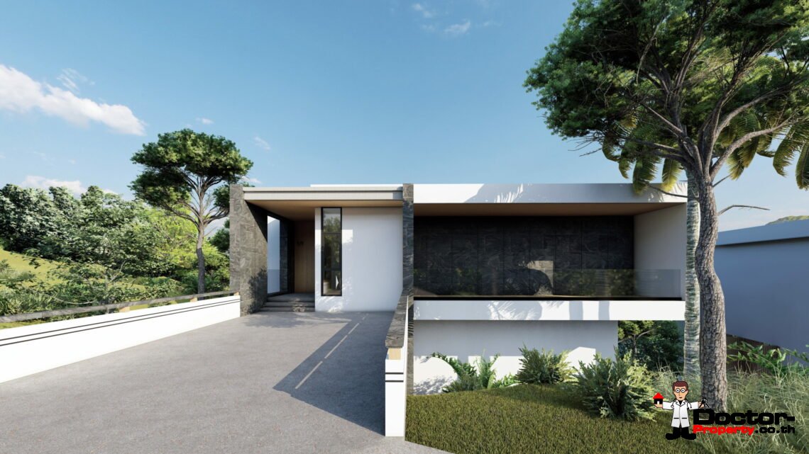 New 3-5 Bedroom Private Pool Villa with Mountain View in Lamai, Koh Samui – For Sale