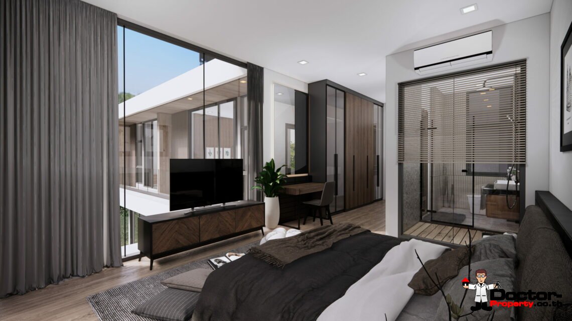 New 3-5 Bedroom Private Pool Villa with Mountain View in Lamai, Koh Samui – For Sale