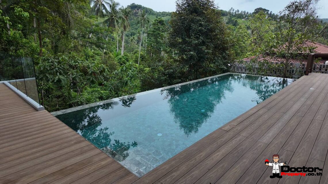 New 3-5 Bedroom Private Pool Villa with Mountain View in Lamai, Koh Samui – For Sale