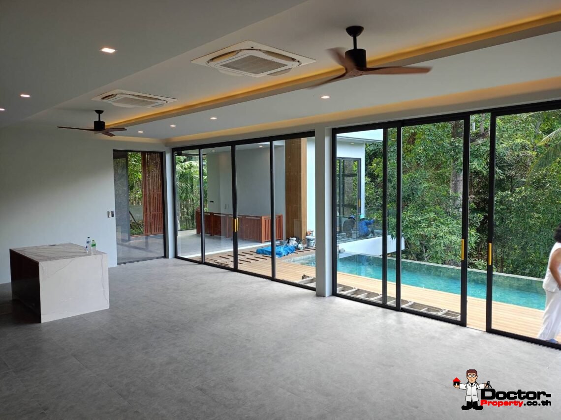 New 3-5 Bedroom Private Pool Villa with Mountain View in Lamai, Koh Samui – For Sale