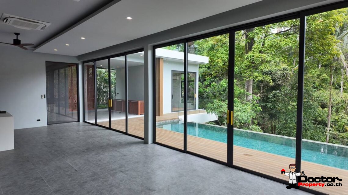 New 3-5 Bedroom Private Pool Villa with Mountain View in Lamai, Koh Samui – For Sale