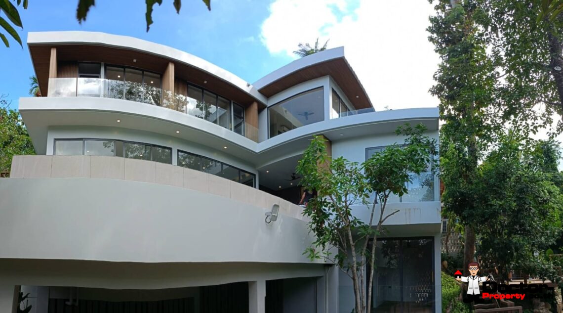 New 3-5 Bedroom Private Pool Villa with Mountain View in Lamai, Koh Samui – For Sale