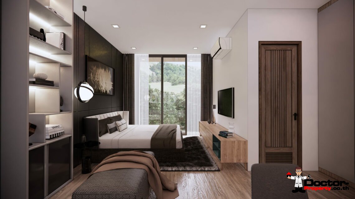 New 3-5 Bedroom Private Pool Villa with Mountain View in Lamai, Koh Samui – For Sale