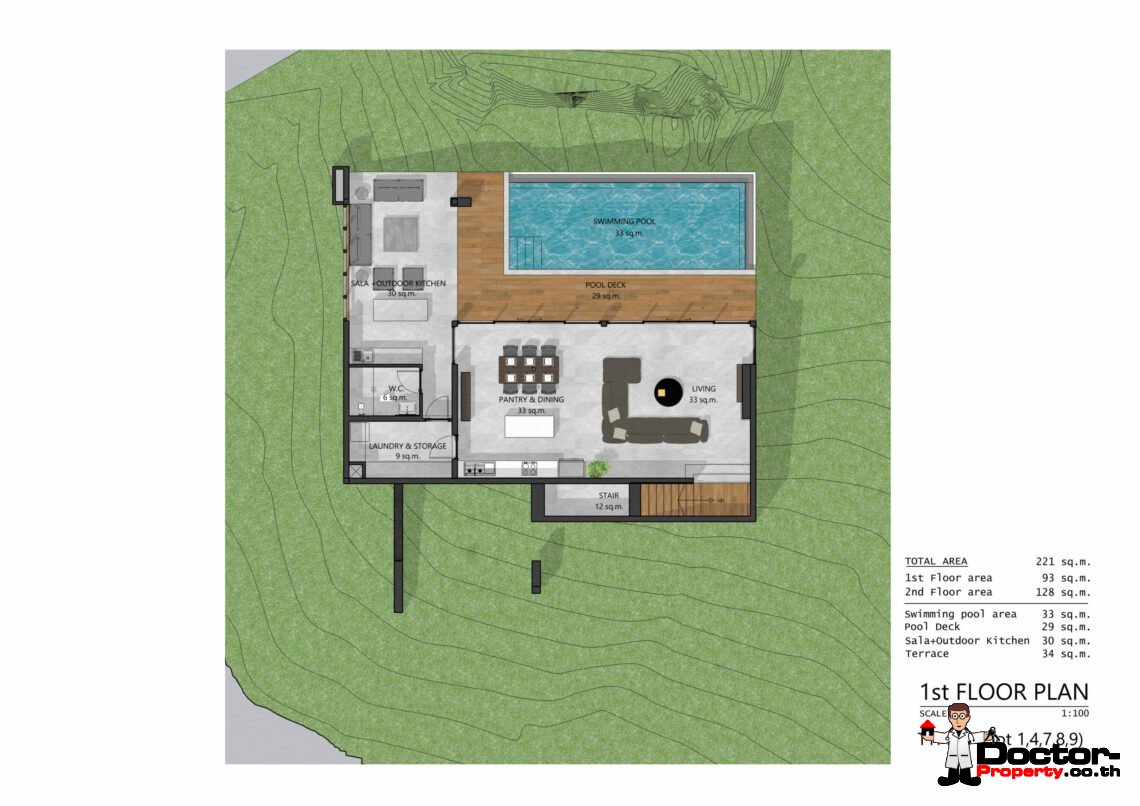 New 3-5 Bedroom Private Pool Villa with Mountain View in Lamai, Koh Samui – For Sale