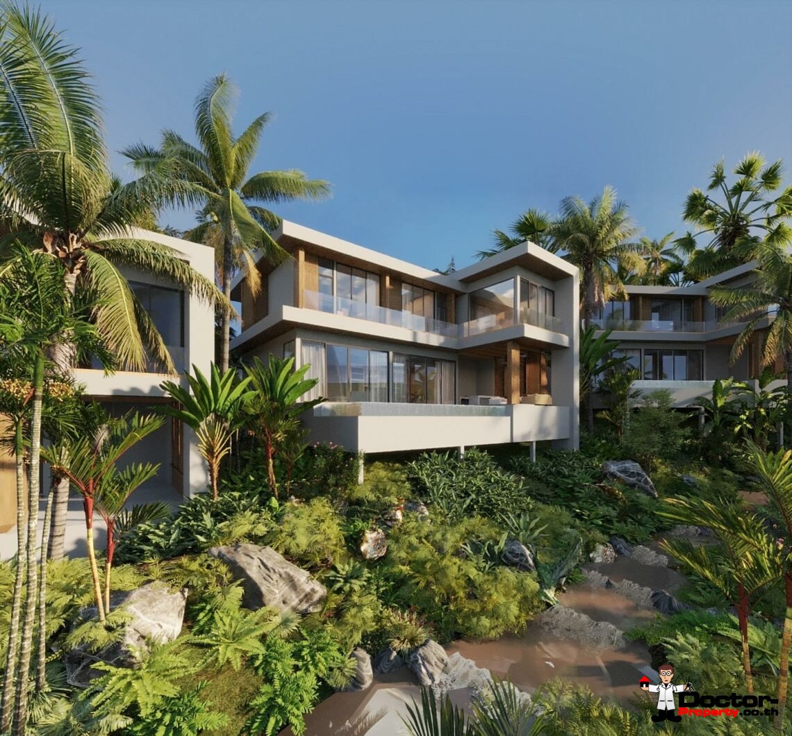 New 3-5 Bedroom Private Pool Villa with Mountain View in Lamai, Koh Samui – For Sale