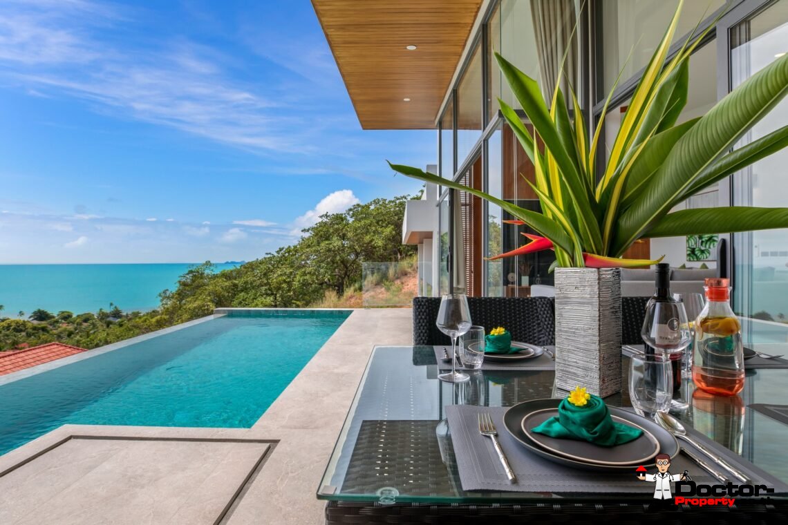 Modern 2 Bedroom Sea View Villa in Bang Por, Koh Samui – For Sale