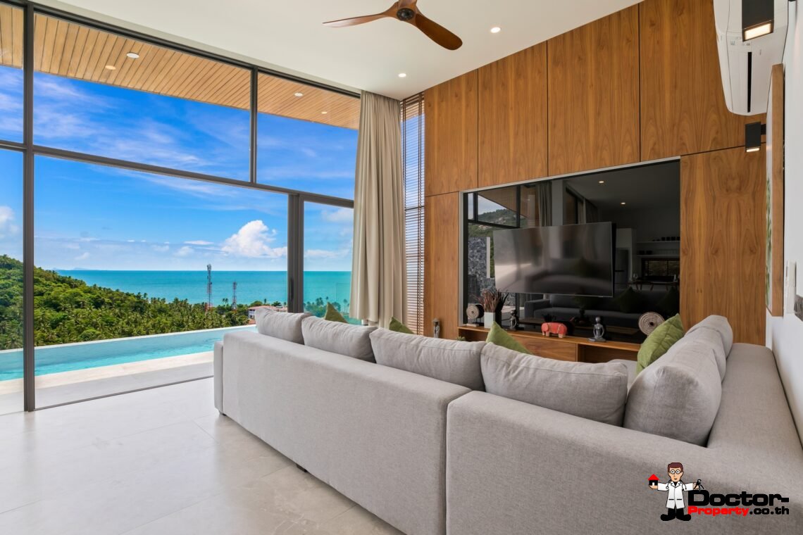 Modern 2 Bedroom Sea View Villa in Bang Por, Koh Samui – For Sale