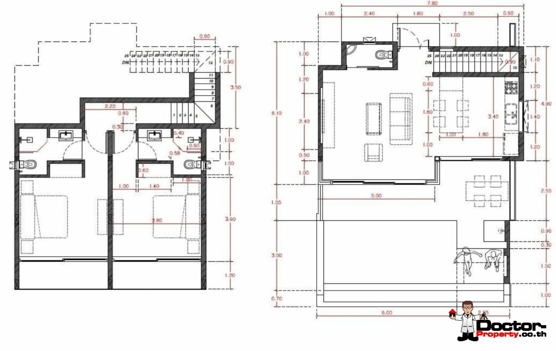 Modern 2 Bedroom Sea View Villa in Bang Por, Koh Samui – For Sale