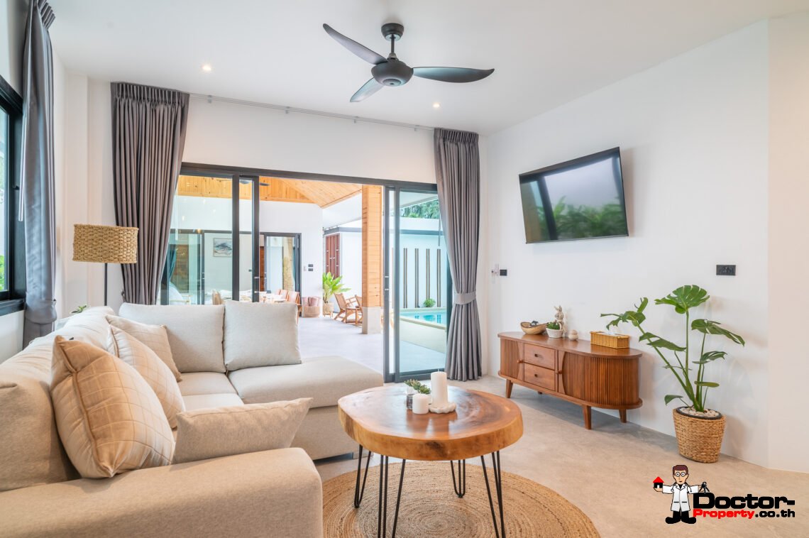 Tropical 3 Bedroom Private Pool Villa in Lamai, Koh Samui – For Sale