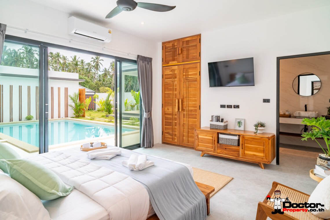 Tropical 3 Bedroom Private Pool Villa in Lamai, Koh Samui – For Sale