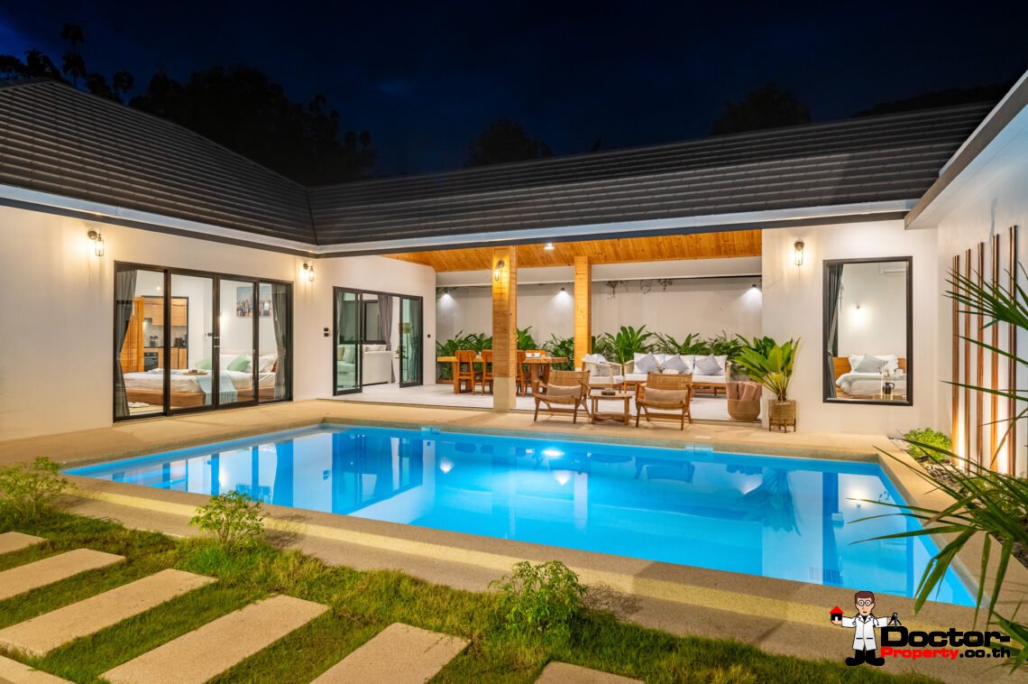 Tropical 3 Bedroom Private Pool Villa in Lamai, Koh Samui – For Sale