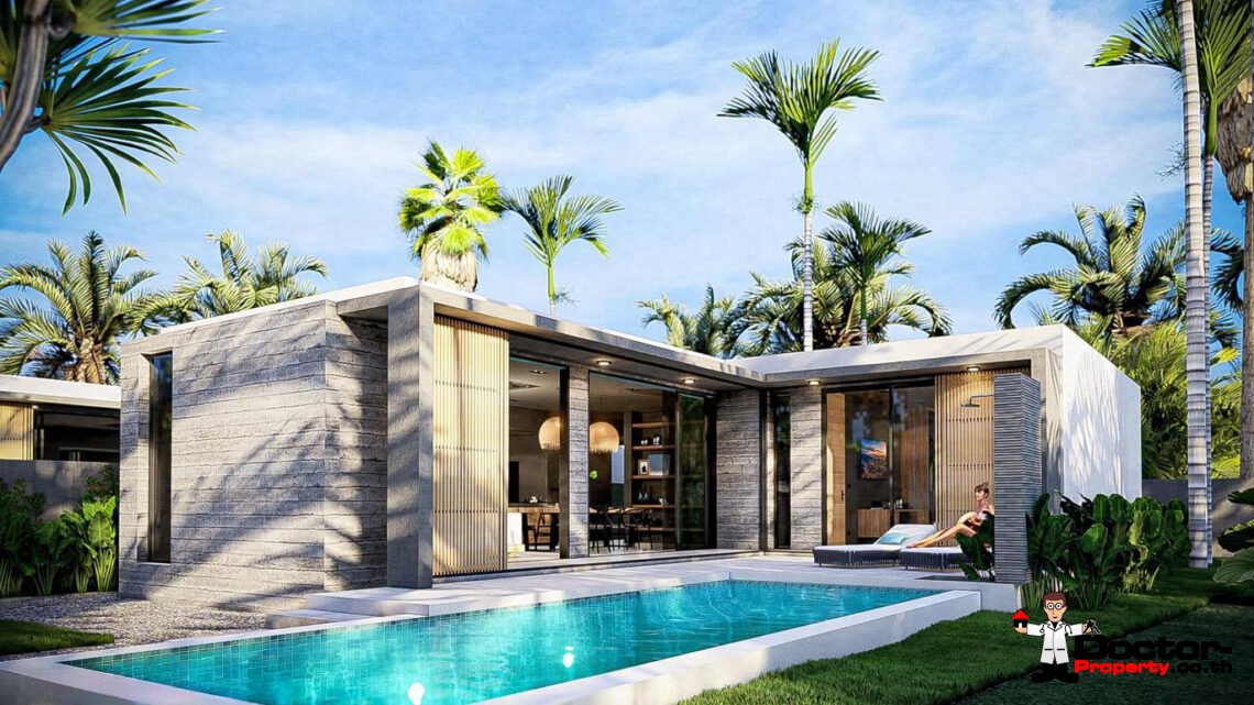 Modern 2 Bedroom Private Pool Villa in Lamai, Koh Samui – For Sale