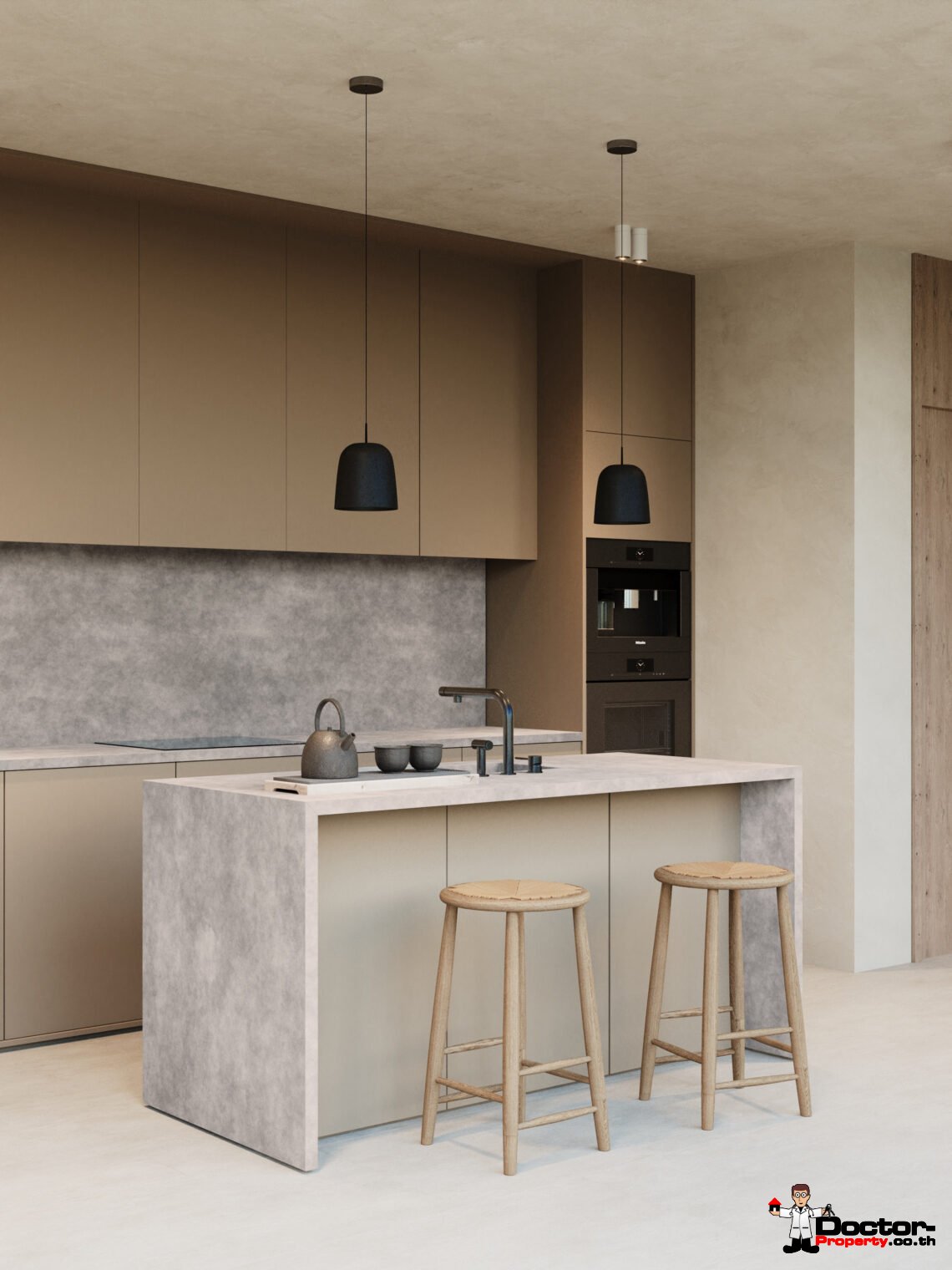 Luxury Modern 3 Bedroom Private Pool Villa with Sea View in Bo Phut, Koh Samui – For Sale