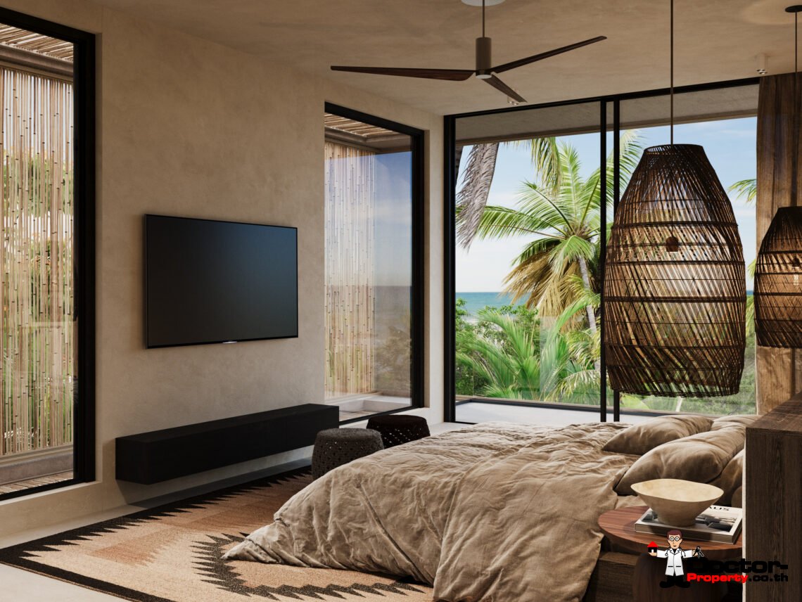 Luxury Tropical 3 Bedroom Private Pool Villa with Sea View in Bo Phut, Koh Samui – For Sale