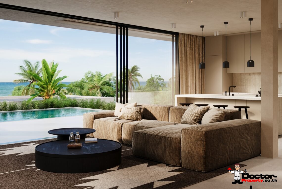 Luxury Tropical 3 Bedroom Private Pool Villa with Sea View in Bo Phut, Koh Samui – For Sale