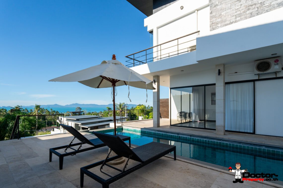 5 Bedroom Seaview Pool Villa in Bang Por, Koh Samui – For Sale