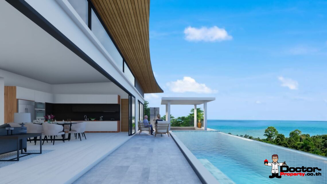 4 Bedroom Pool Villa with Seaview in Chaweng Noi – For Sale