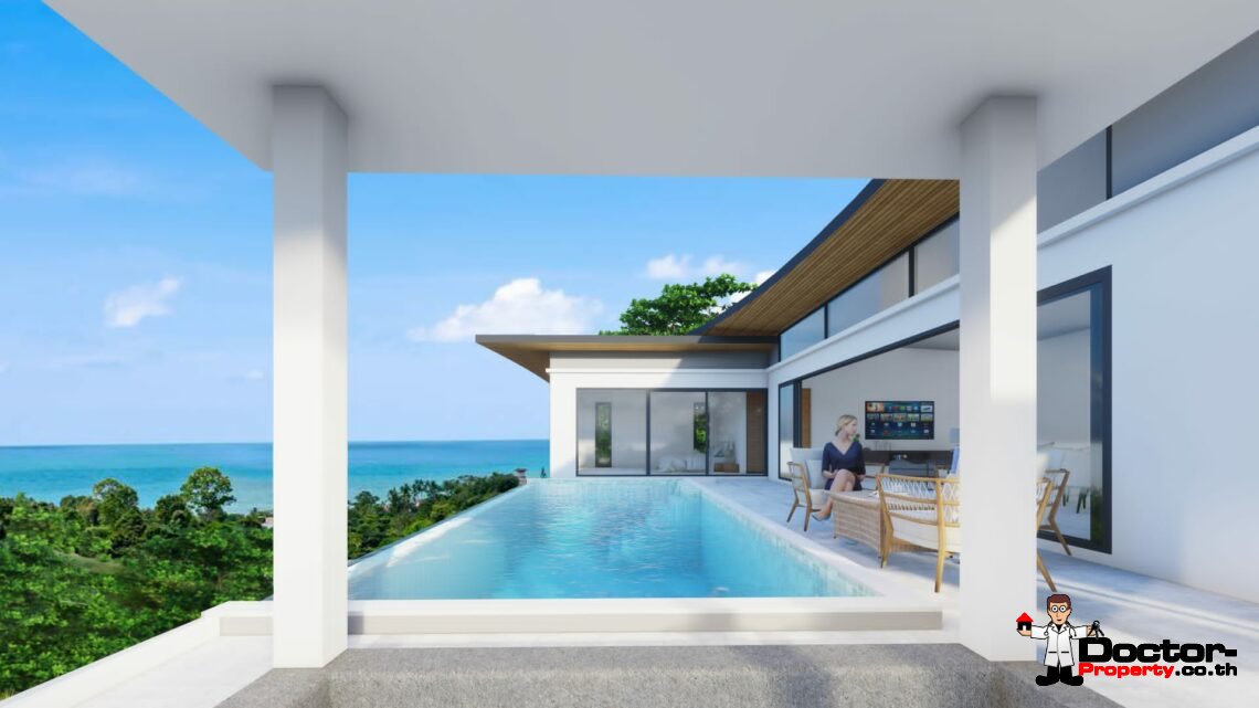 4 Bedroom Pool Villa with Seaview in Chaweng Noi – For Sale