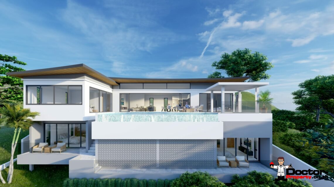 4 Bedroom Pool Villa with Seaview in Chaweng Noi – For Sale