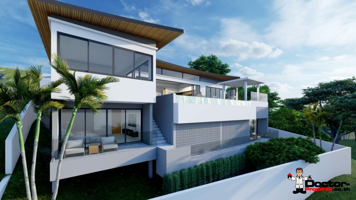 4 Bedroom Pool Villa with Seaview in Chaweng Noi – For Sale