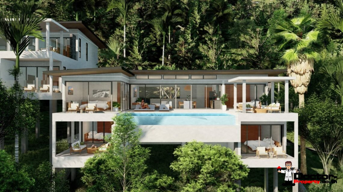 New Project! 4 Bedroom Pool Villas with Seaview in Chaweng – For Sale