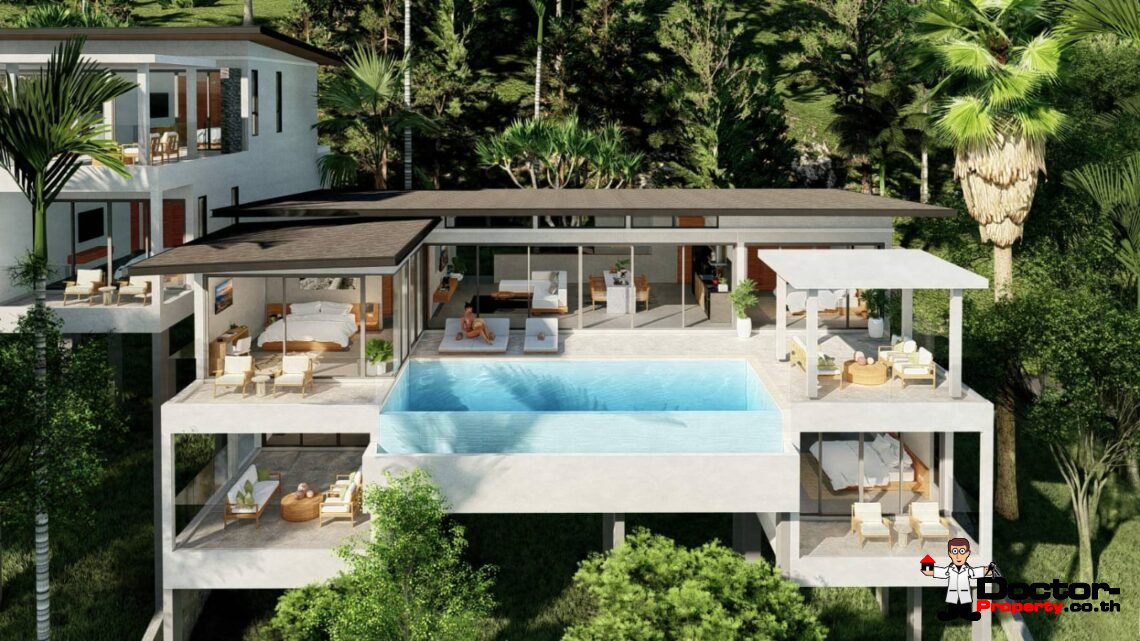 New Project! 4 Bedroom Pool Villas with Seaview in Chaweng – For Sale
