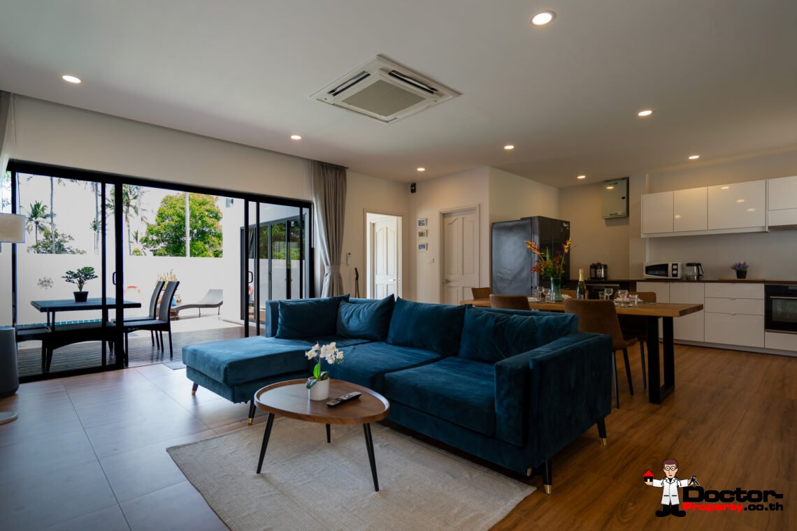 Modern 2 Bedroom Town Villa with Pool in Plai Laem, Koh Samui – For Sale