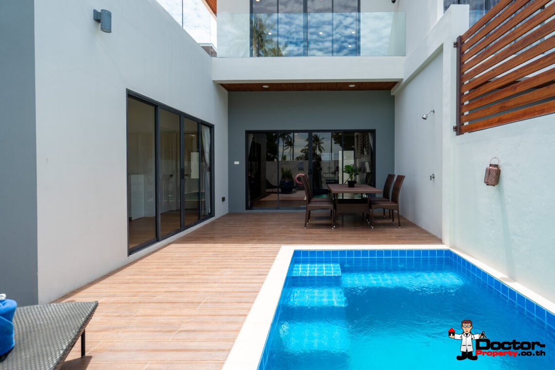 Modern 2 Bedroom Town Villa with Pool in Plai Laem, Koh Samui – For Sale