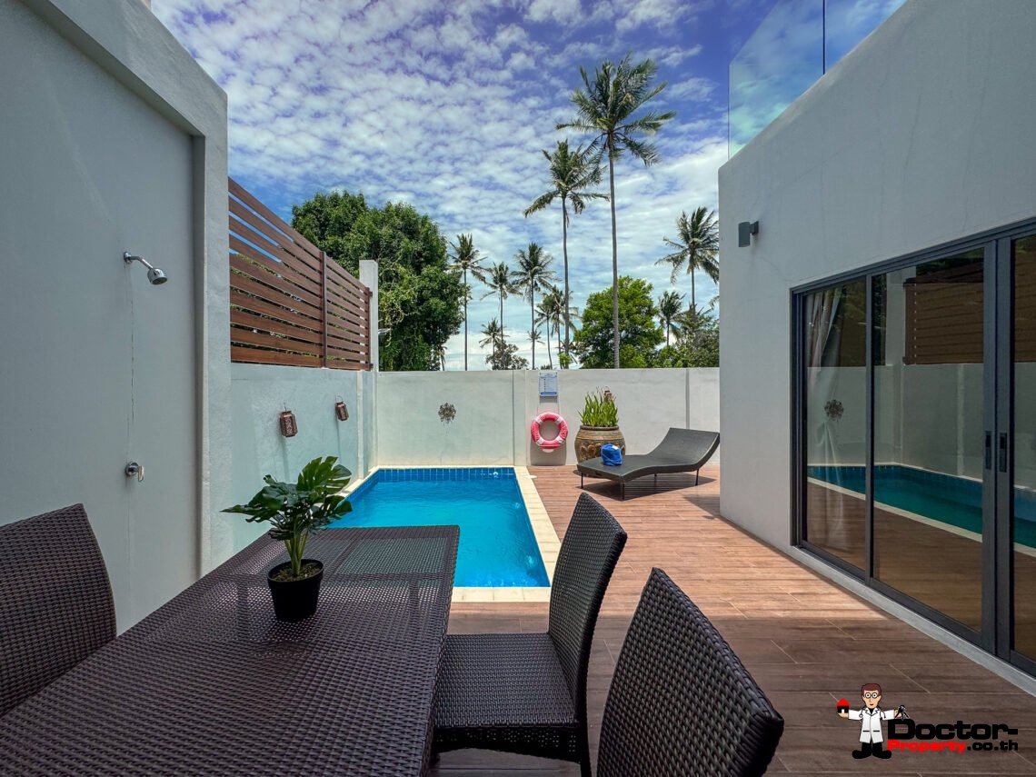 Modern 2 Bedroom Town Villa with Pool in Plai Laem, Koh Samui – For Sale