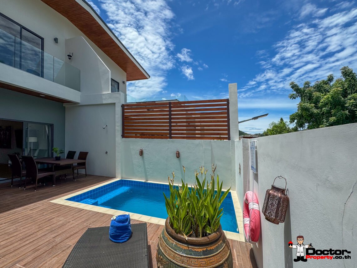 Modern 2 Bedroom Town Villa with Pool in Plai Laem, Koh Samui – For Sale