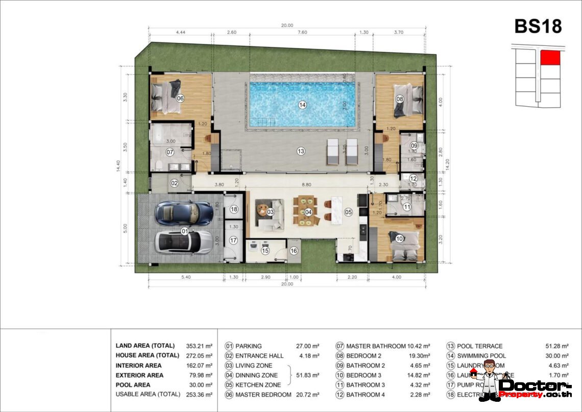 Modern 3 Bedroom Pool Villa in Bo Phut, Koh Samui – For Sale