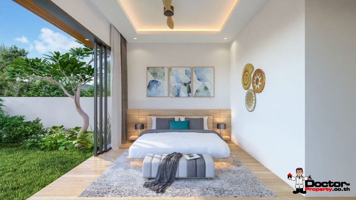 3 Bedrooms Pool Villa Modern Style in Bo Phut, Koh Samui.